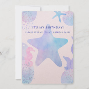 Mermaid Geburtstag Bash Einladung