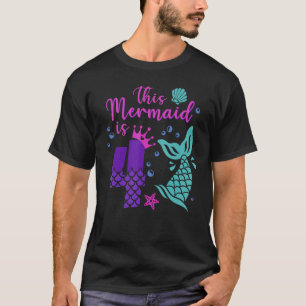 Mermaid Geburtstag Mädchen 4 Jahre alt sein 4. Geb T-Shirt