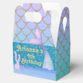 Mermaid Geburtstag personalisierten Gunst Box Geschenkschachtel (Geöffnet)