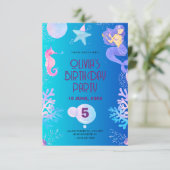 Mermaid Geburtstagsausschreibung (Stehend Vorderseite)