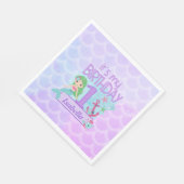 Mermaid-Geburtstagspapier Napkins Serviette (Ecke)