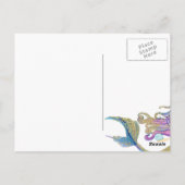 Mermaid-Geburtstagspartei Postkarte (Rückseite)
