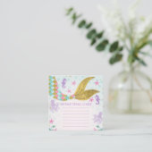 Mermaid Geburtstagsparty-Umschließungskarte Begleitkarte (Stehend Vorderseite)