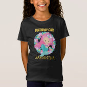 Mermaid gelben Geburtstag T-Shirt (Vorderseite)