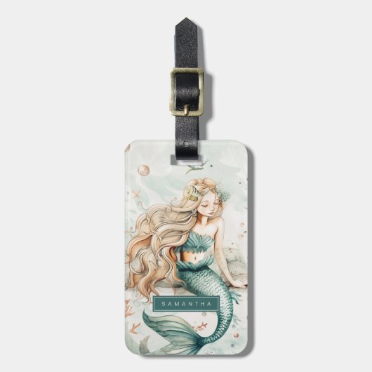 Mermaid Gepäckanhänger (Vorderseite vertikal)