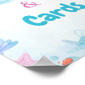 Mermaid Geschenk und Karte Geburtstag Baby Dusche Poster (Ecke)
