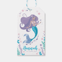Mermaid Gift Tag Geburtstagsparty Girl Gefallen Le