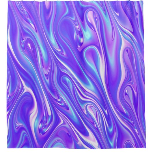 Mermaid Giggles Abstrakt Duschvorhang (Vorderseite)