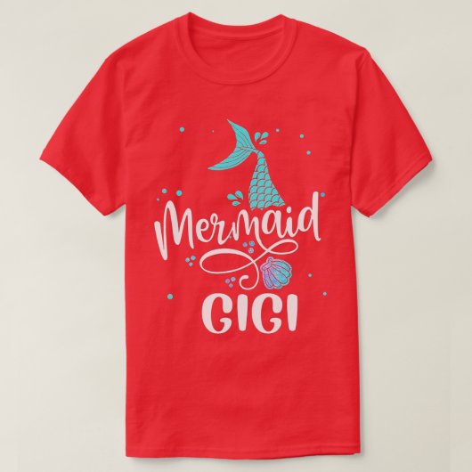 Mermaid Gigi Funny Women Family Matching Party Squ T-Shirt (Design vorne)