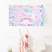 Mermaid Girl 1. Geburtstag Party Banner (Insitu)