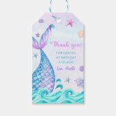 Mermaid Girl 1. Geburtstag Party Geschenkanhänger (Vorderseite)