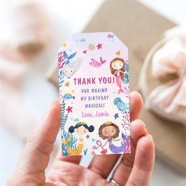 Mermaid Girl 1. Geburtstag Party Geschenkanhänger