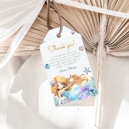 Mermaid Girl 1. Geburtstag Party Geschenkanhänger
