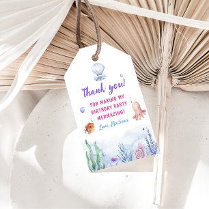 Mermaid Girl 1. Geburtstag Party Geschenkanhänger