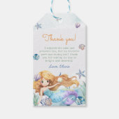 Mermaid Girl 1. Geburtstag Party Geschenkanhänger (Vorderseite)