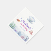 Mermaid Girl 1. Geburtstag Party Serviette (Ecke)