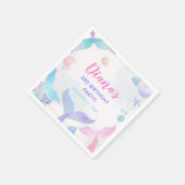 Mermaid Girl 3. Geburtstags-Party Serviette (Ecke)