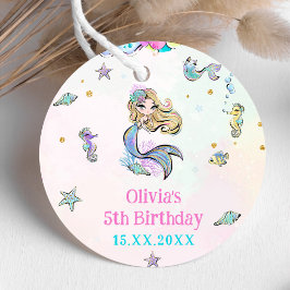 Mermaid Girl 5. Geburtstagsparty Geschenkanhänger