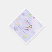 Mermaid Girl 6. Geburtstagsparty Serviette (Ecke)