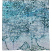 Mermaid Girl Aquamarin Green Blue Nautical Ocean W Duschvorhang (Vorderseite)