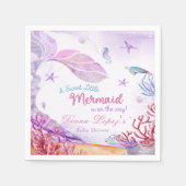 Mermaid Girl Baby Duschkabine Party Serviette (Vorderseite)