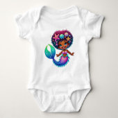 Mermaid Girl Baby Strampler (Vorderseite)