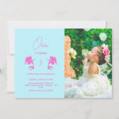 Mermaid Girl Birthday Minimalistisch Modernes Foto Einladung (Vorderseite)