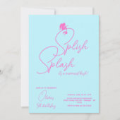 Mermaid Girl Birthday Minimalistisch Simple Modern Einladung (Vorderseite)