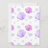 Mermaid Girl Birthday Party Einladung (Rückseite)