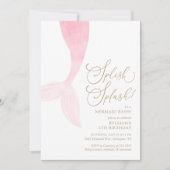 Mermaid Girl Birthday Party Einladung (Vorderseite)