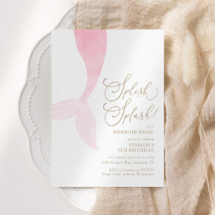 Mermaid Girl Birthday Party Einladung
