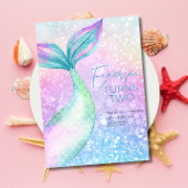 Mermaid Girl Birthday Party Einladung, Meerjungfra Einladung