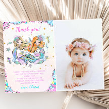 Mermaid Girl Birthday Party Foto