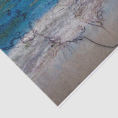 Mermaid Girl Blue White Nautical Ocean Waves Seidenpapier (Ausschnitt)