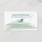 Mermaid Girl Costume Entertainer Visitenkarte (Rückseite)