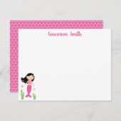 Mermaid Girl Mitteilungskarte (Vorne/Hinten)