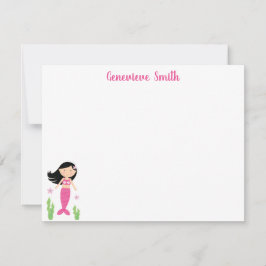 Mermaid Girl Mitteilungskarte