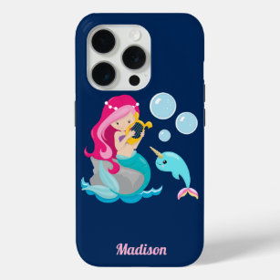 Mermaid Girl Niedlich Beach Narwhal Monogram Case-Mate iPhone Hülle