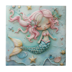 Mermaid Girl Ocean Fliese