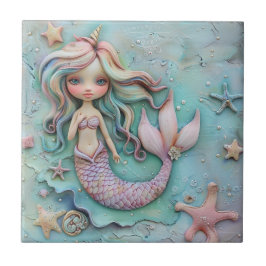 Mermaid Girl Ocean Fliese
