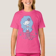 Mermaid Girl Pink T Shirt