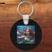 Mermaid Girl Sticker Schlüsselanhänger (Vorderseite)