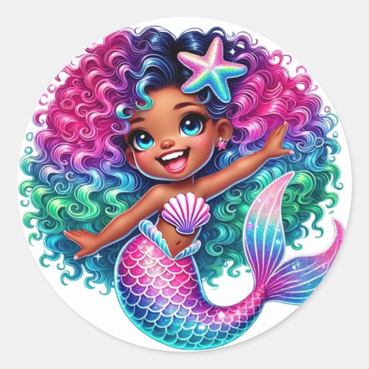 Mermaid Girl Stickers (Vorderseite)