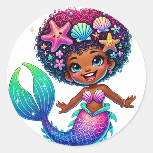 Mermaid Girl Stickers (Vorderseite)