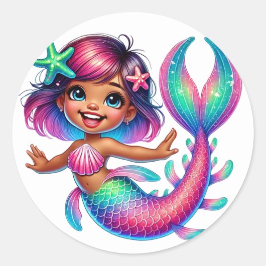 Mermaid Girl Stickers (Vorderseite)