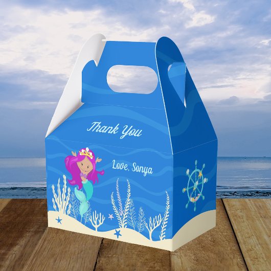 Mermaid Girl Underwater Ocean Birthday Party Geschenkschachtel