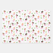 Mermaid Girls Rosa Geburtstag Geschenkpapier Set (Vorderseite)