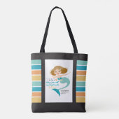 Mermaid Girls Week am Strand Personalisiert Tasche (Rückseite)