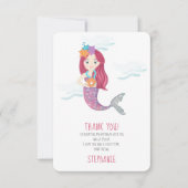 Mermaid Glam Birthday Party Einladung (Vorderseite)