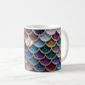 Mermaid Glam Glitzer Scales Kaffeetasse (VorderseiteRechts)